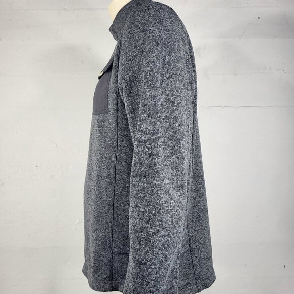 Woolrich gray 1/4 snap pullover fleece sweatshirt jacket mens Large - Picture 6 of 10